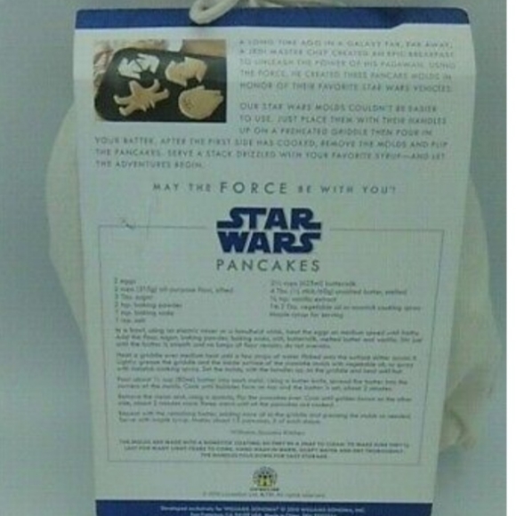 Williams-Sonoma Star Wars Falcon Tie Fighter X-Wing Metal Pancake Molds - Picture 10 of 10